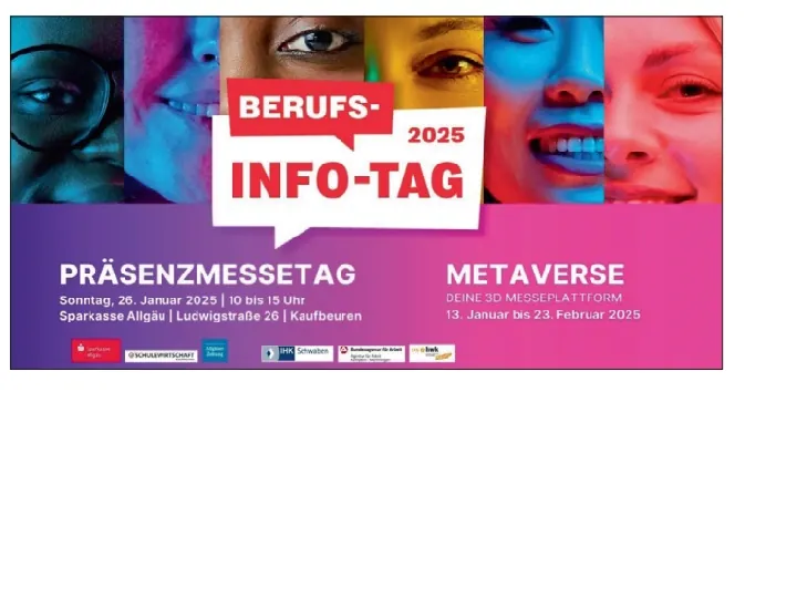 Berufs-Info-Tag 2025 in Kaufbeuren am 26. Januar in der Sparkasse Allgäu